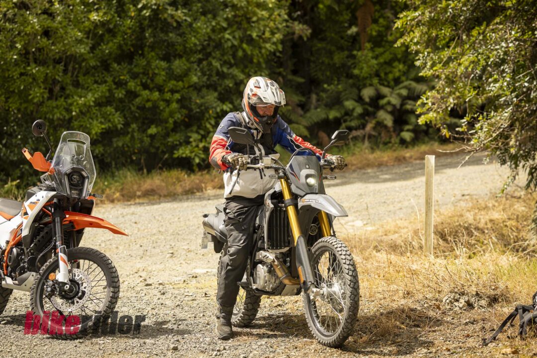 Suzuki DR-Z4S action gravel road