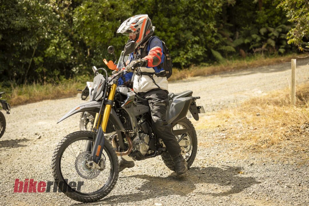 Suzuki DR-Z4S action gravel road