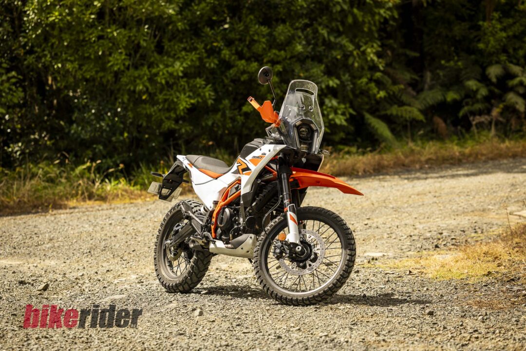 KTM 390 Adventure R static on gravel