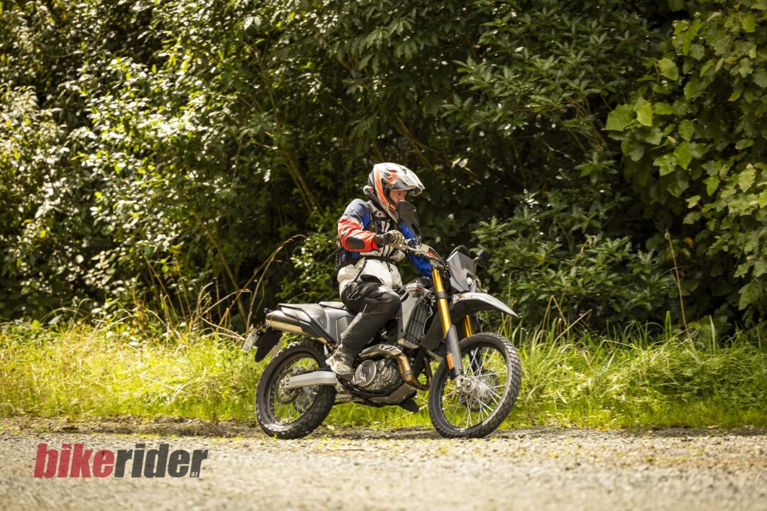 Suzuki DR-Z4S action gravel road