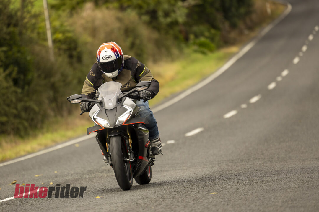 CFMoto 450SR review action road
