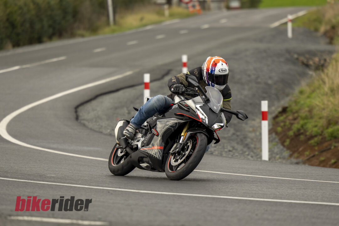 CFMoto 450SR review action road