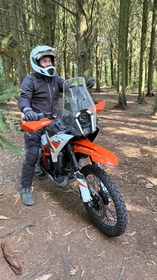 KTM 390 Adventure R in the bush adventure riding