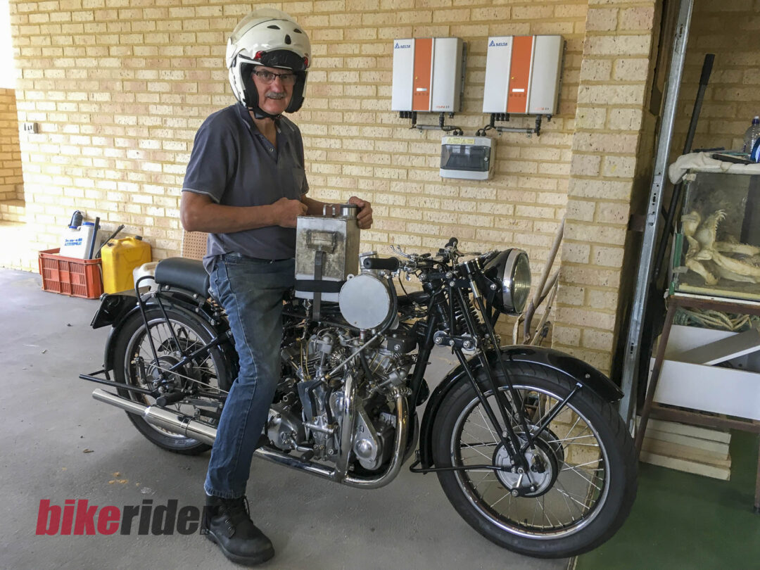 Restorer Derek Gobby about to go road-testing another restoration