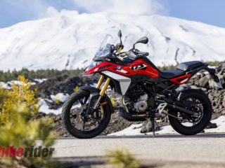 BMW F450GS review static snow