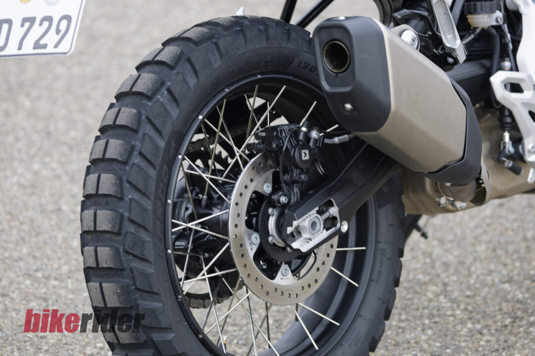 BMW F450GS review rear wheel
