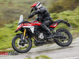 BMW F450GS review action road
