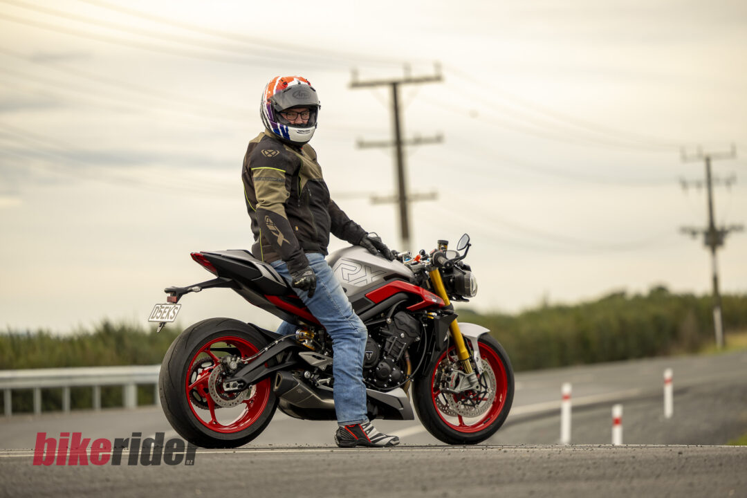 Triumph Street Triple RX review action road