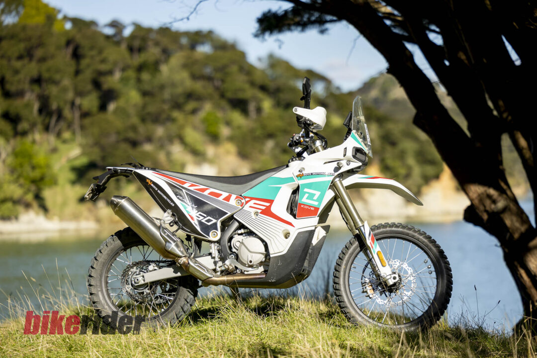 Kove 450 Rally review NZ static off road