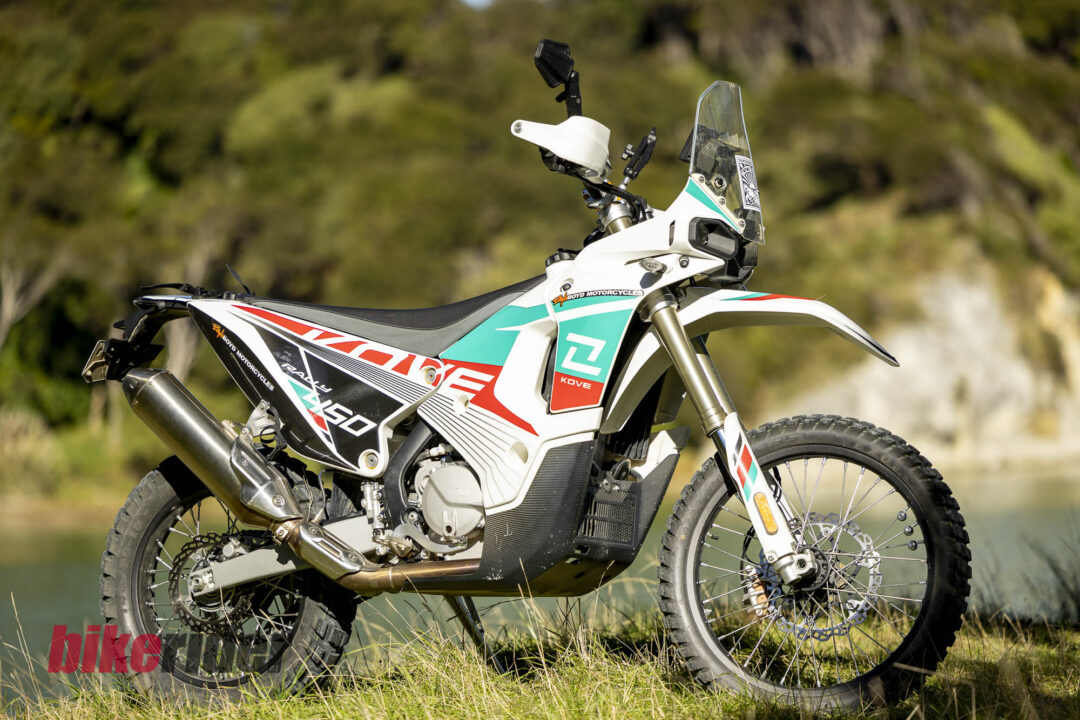 Kove 450 Rally review NZ static off road