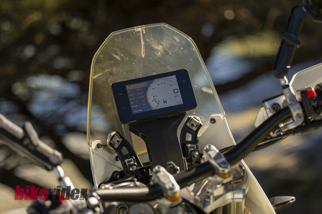Kove 450 Rally review NZ static off road TFT dash