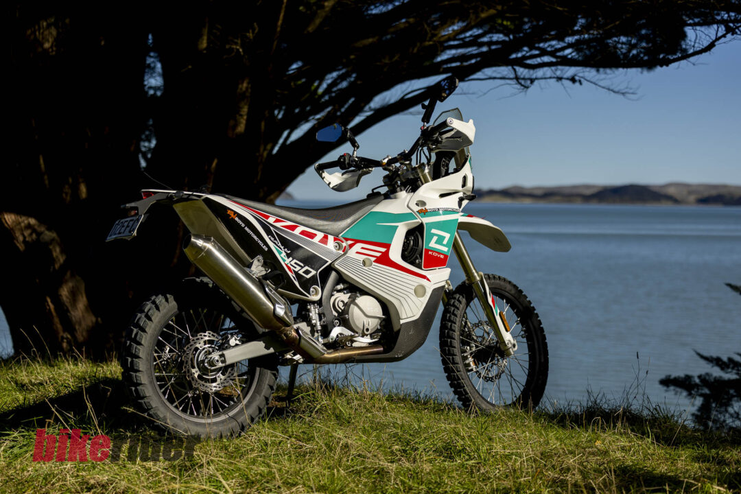 Kove 450 Rally review NZ static off road