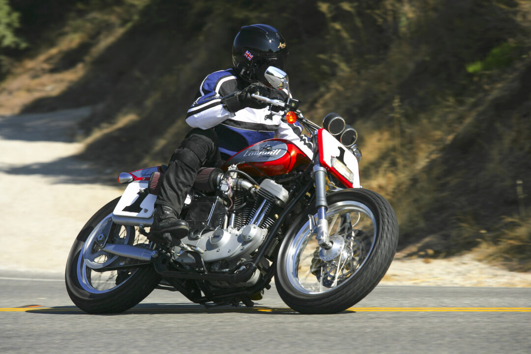Lawwill H-D Flattracker action Alan Cathcart
