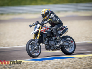 Ducati Hypermotard V2 SP review action track