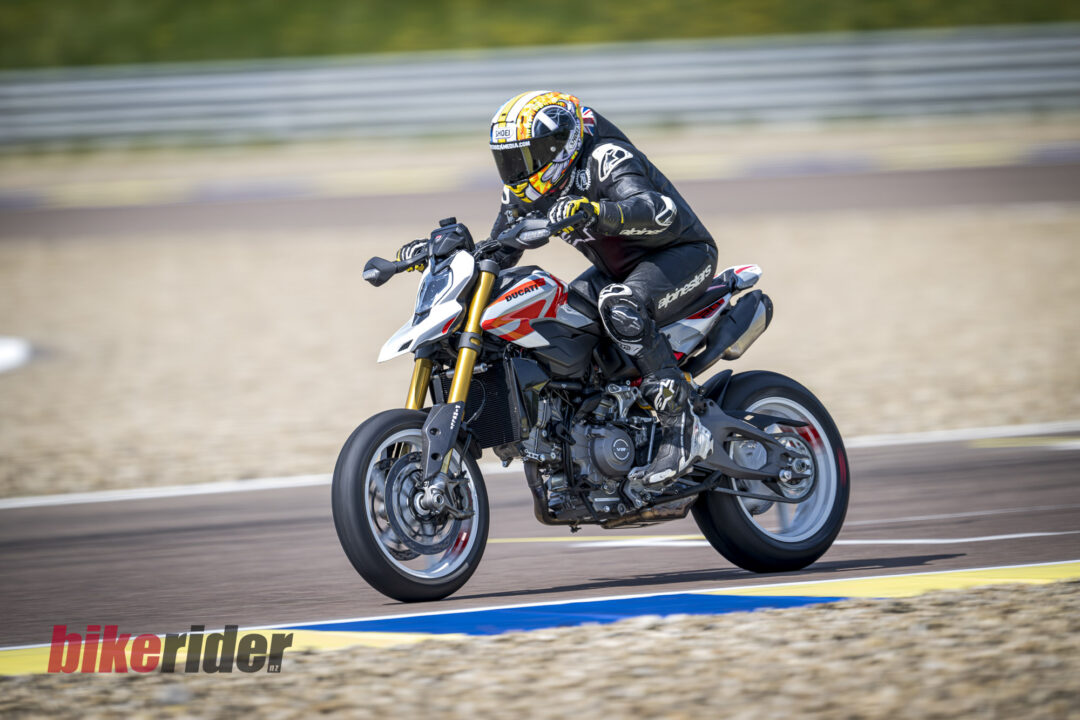 Ducati Hypermotard V2 SP review action track