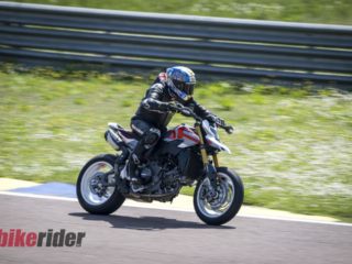 Ducati Hypermotard V2 SP review action track