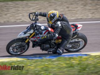 Ducati Hypermotard V2 SP review action track