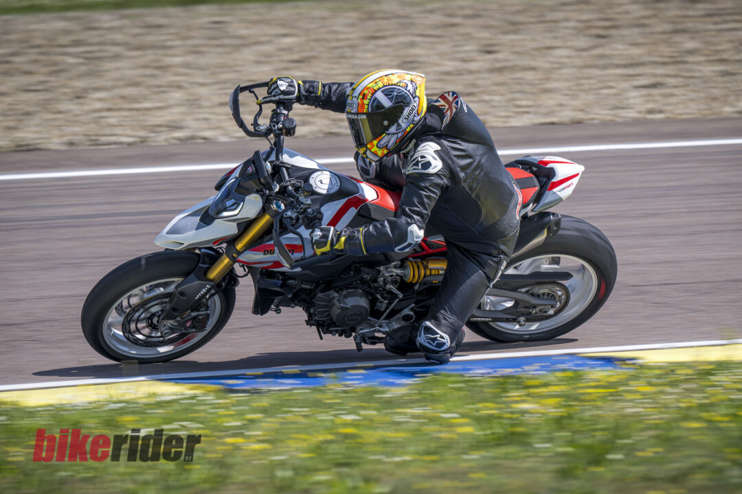 Ducati Hypermotard V2 SP review action track