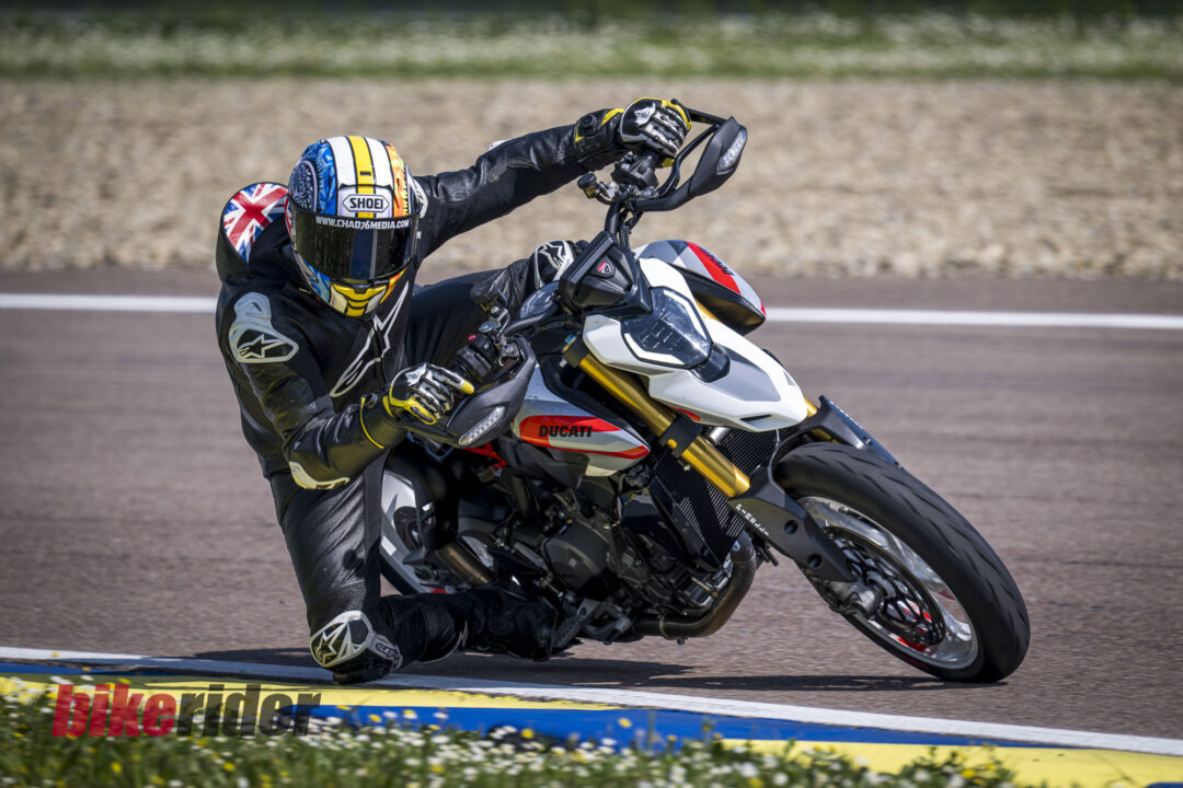 Ducati Hypermotard V2 SP review action track