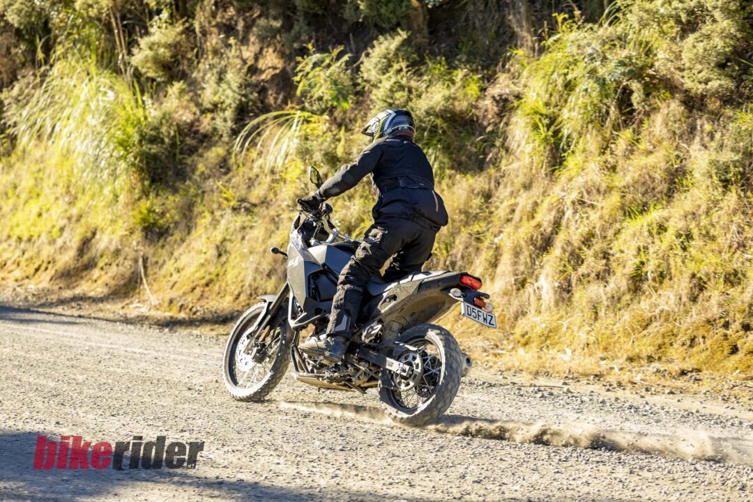 Kawasaki KLE500 review action gravel