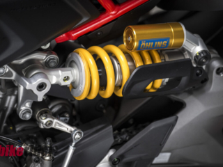 Ducati Hypermotard V2 SP review Ohlins shock