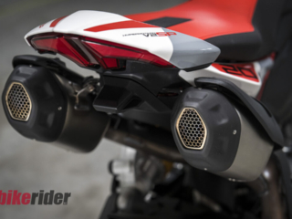 Ducati Hypermotard V2 SP review exhausts