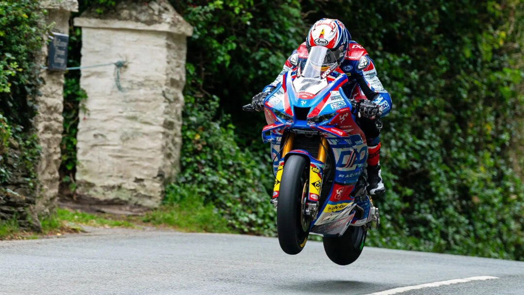 Josh Brookes jump Isle of Man TT
