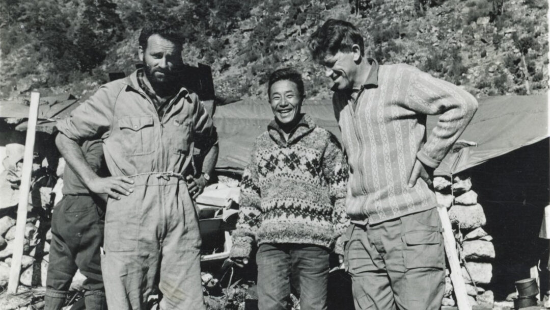 Neville Wooderson Book with Sir Edmond Hilary and sherpa