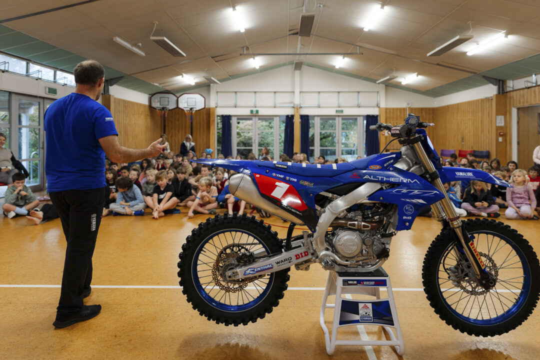 Josh Coppins, Altherm, Yamaha MX school visit teaching youth about the joy of MX riding
