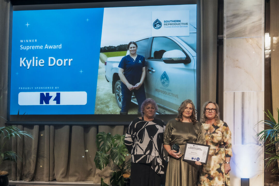 Kylie Dorr NZ ISDE Manager NZI award winner Southern Reproductive
