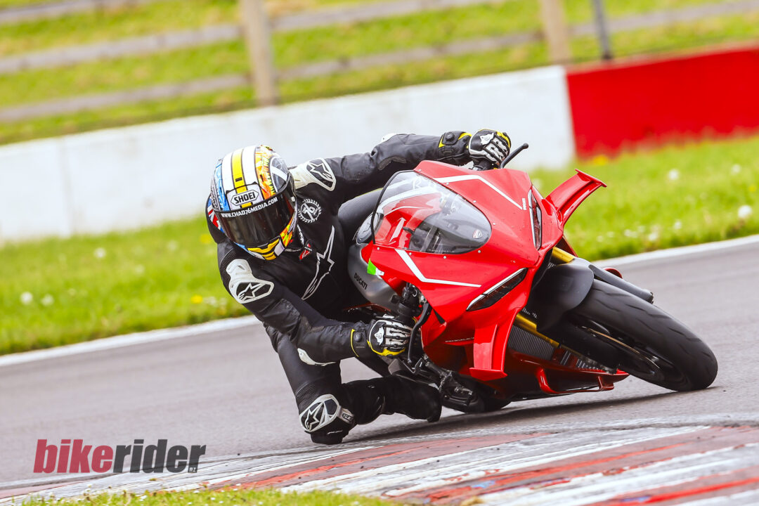 Ducati Panigale V4R action on track