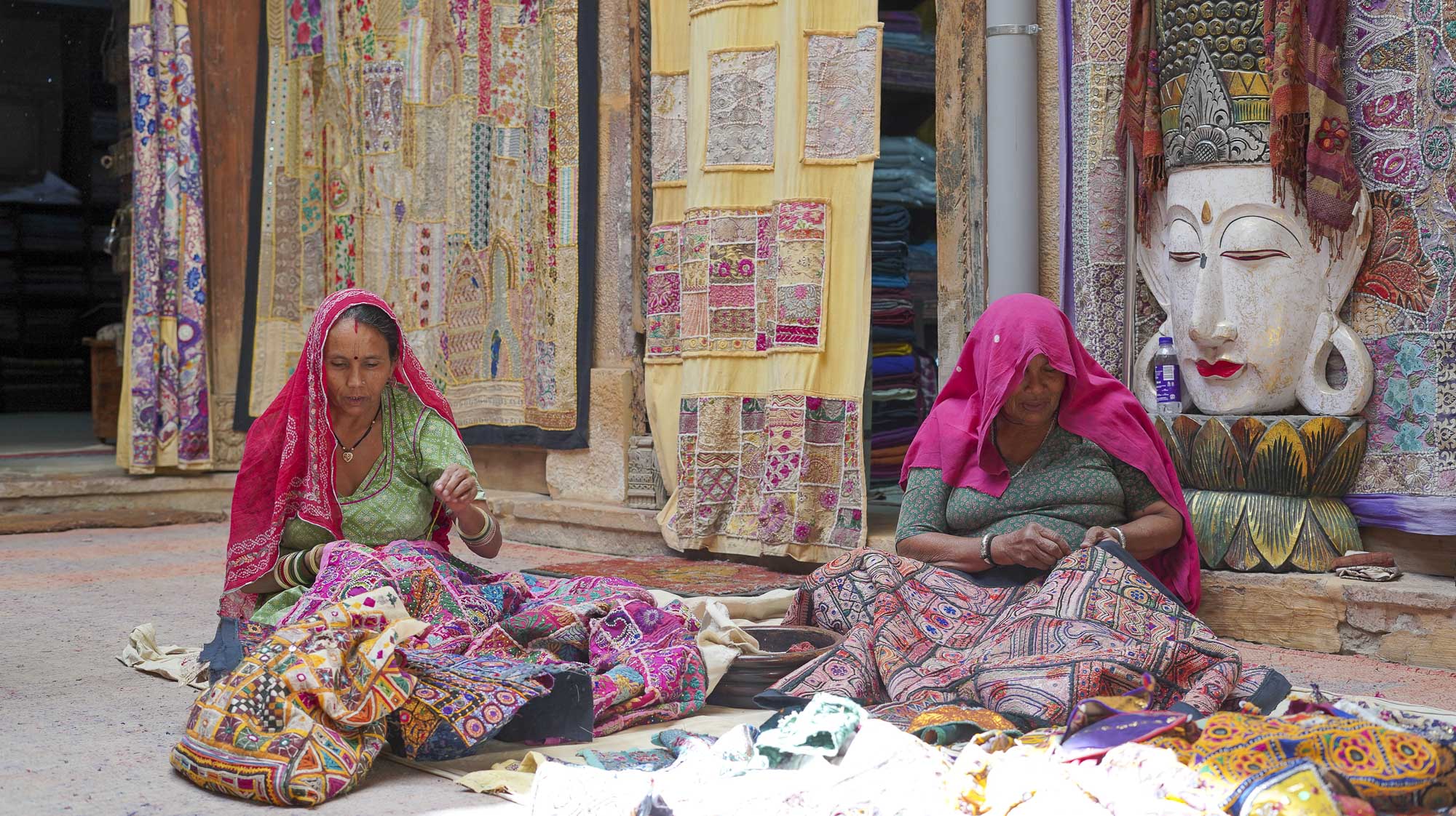 Textile crafts and local shopping.