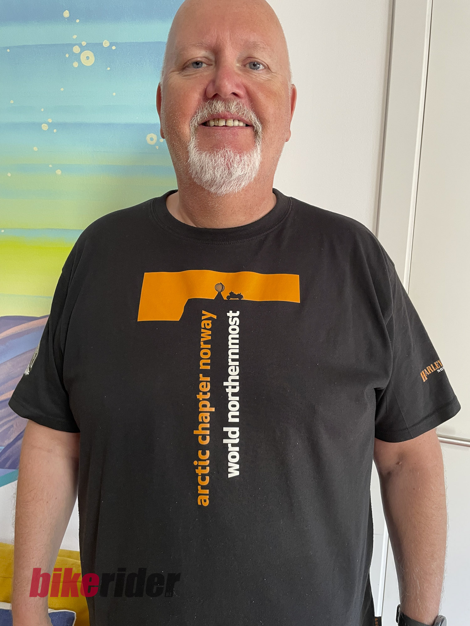 Norwegian H.O.G. member Dag at the shared Airbnb