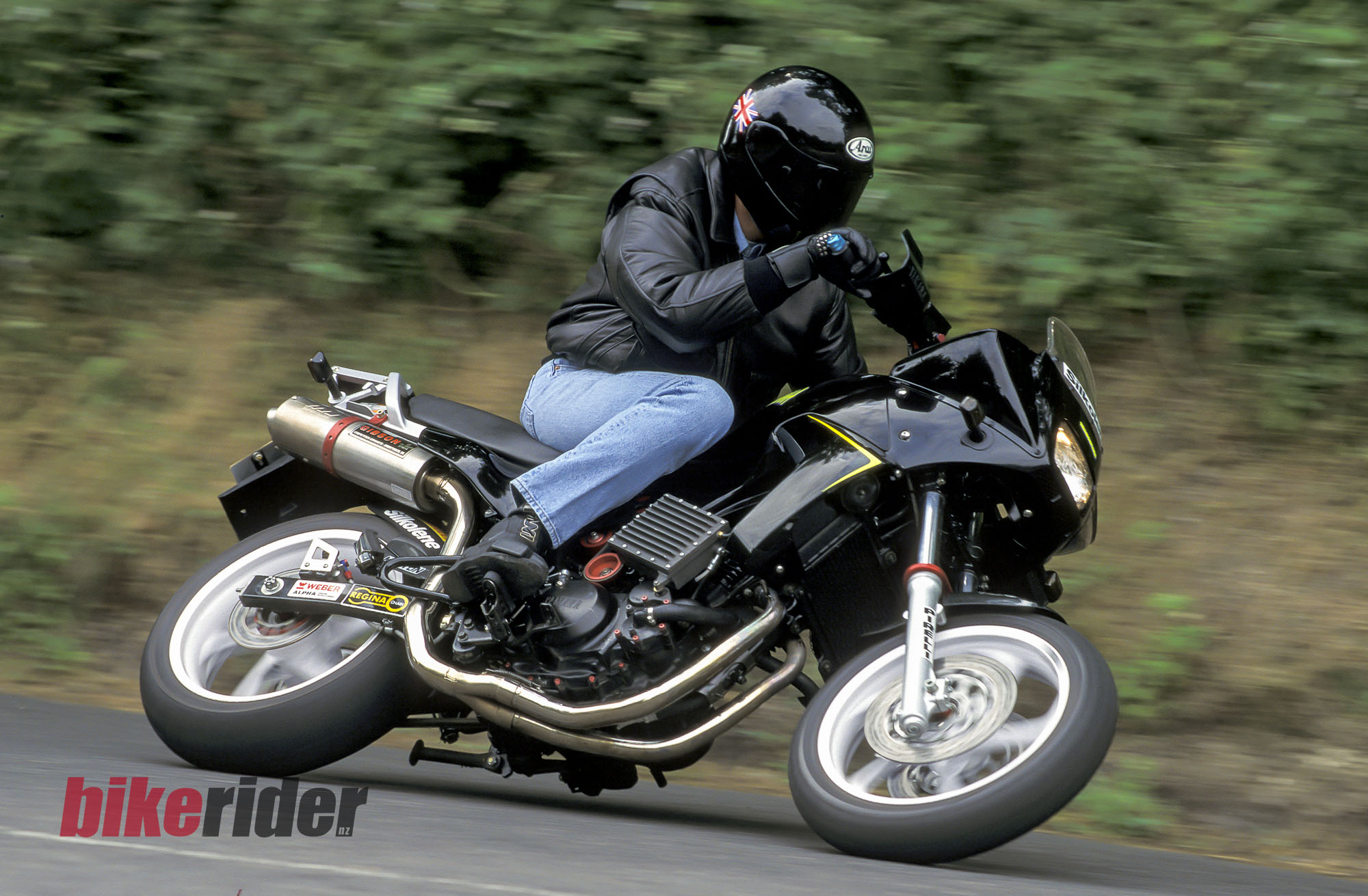 A final look at the Yamaha RS Tramontana on the road.