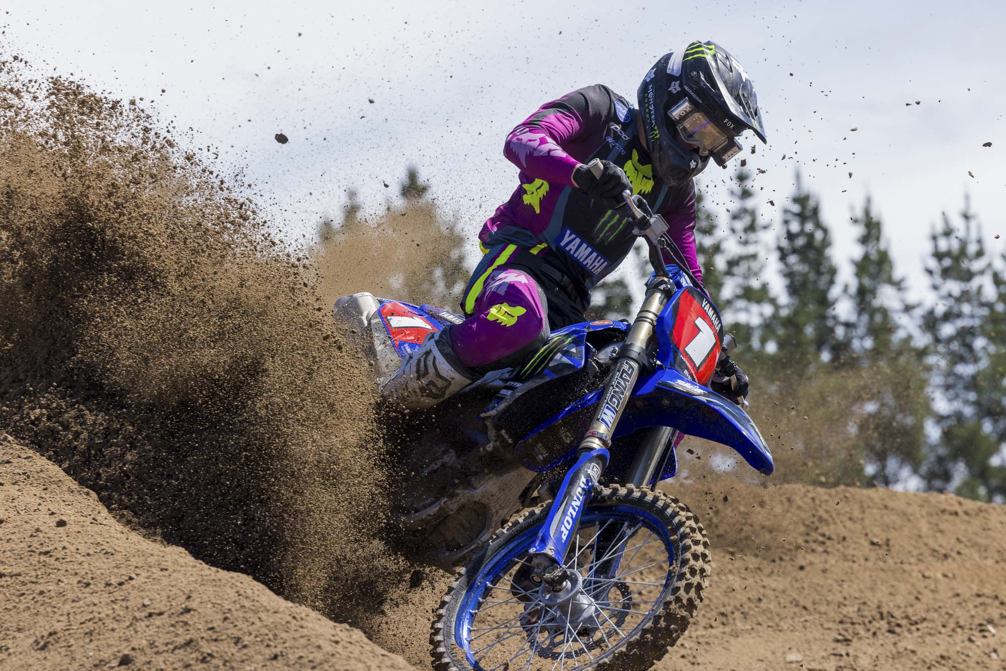 Hayden Draper riding the number 1 JCR Yamaha YZ250F at Taupō MX Fest