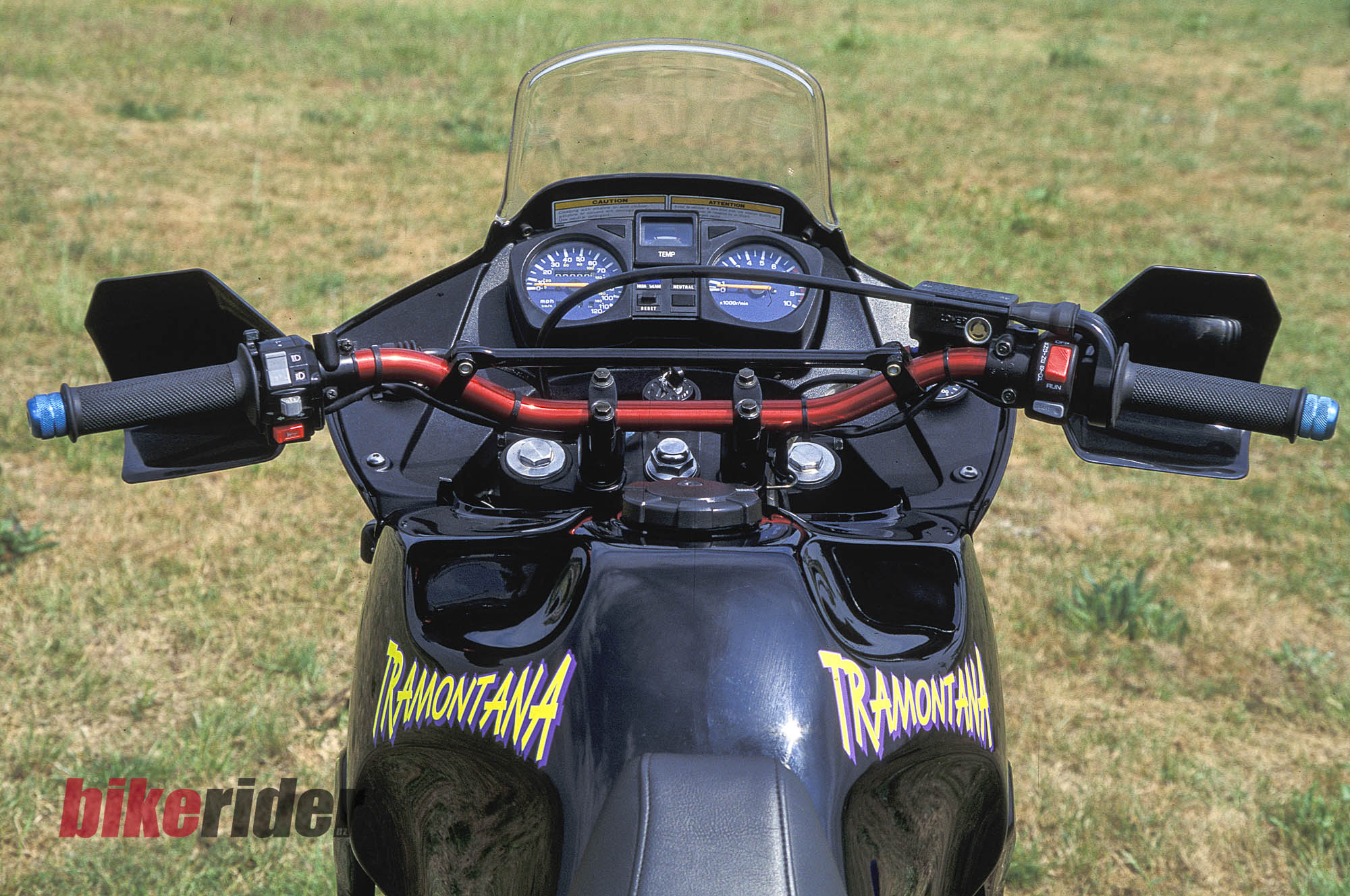 The Tramontana cockpit, with a boost gauge alongside the standard instruments.