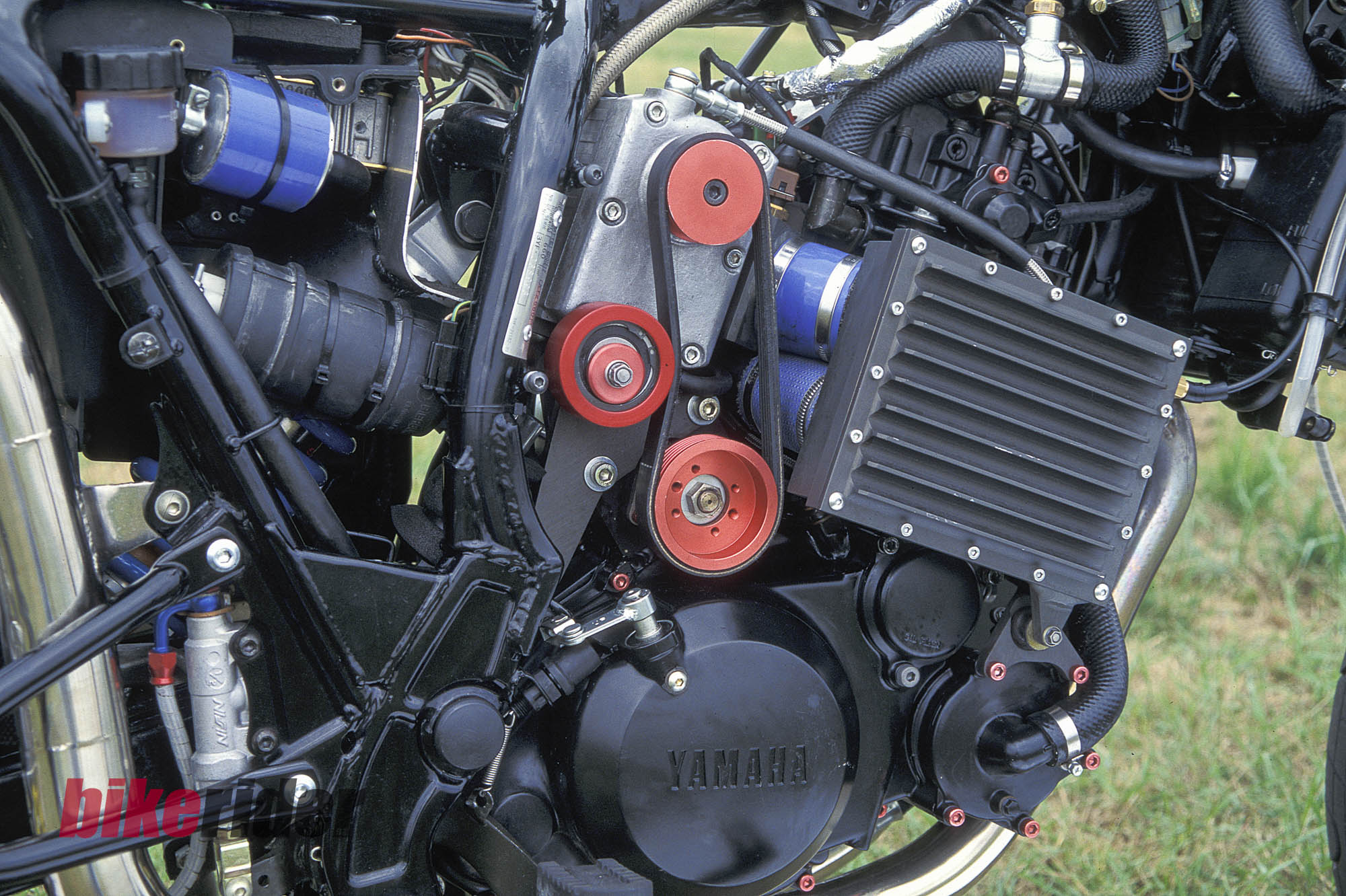 A close look at the Tramontana’s supercharger drive and installation.